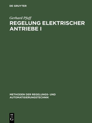 cover image of Regelung elektrischer Antriebe 1
